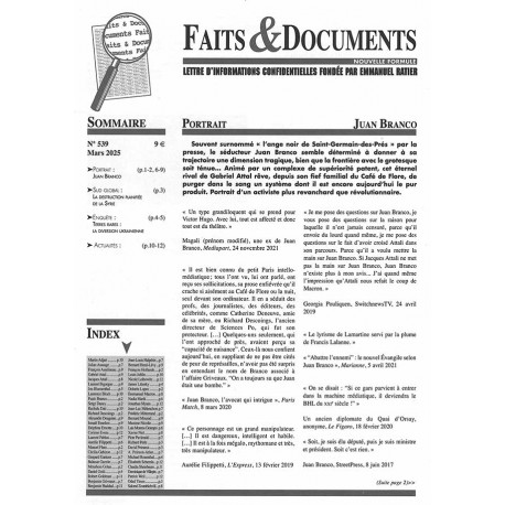 Faits & Documents n°539 - « Juan Branco » 