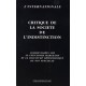 Critique de la société de l'indistinction - collectif