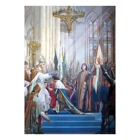 Carte postale Ste Jeanne d'Arc Charles VII