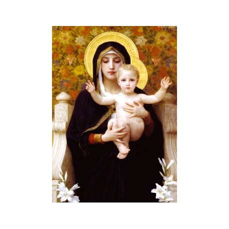 Carte postale - Vierge aux lys