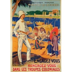 Carte postale - Troupes coloniales