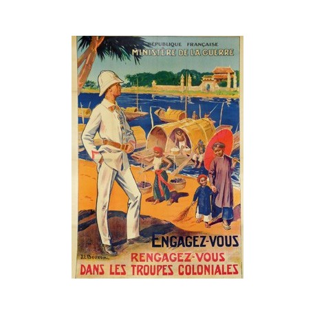 Carte postale - Troupes coloniales