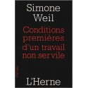 Conditions premières d'un travail non servile - Simone Weil