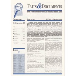 Faits & Documents - n°420 - du 15 au 30 septembre 2016