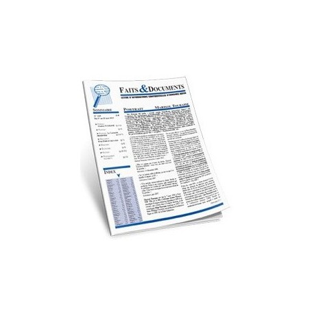 Faits & Documents - n°417 - du 15 au 30 juin 2016