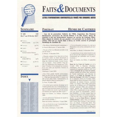Faits & Documents - n°428 - du 1er au 15 février 2017