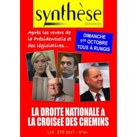 Synthèse nationale n°46 -  Eté 2017  