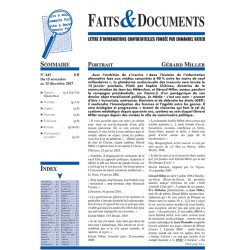 Faits & Documents n°443 - Du 15 novembre au 15 décembre 2017