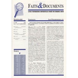 Faits & Documents n°455 - Du 1er au 15 octobre 2018