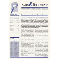 Faits & Documents n°457 - Du 1er au 15 novembre 2018