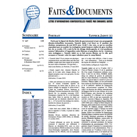 Faits & Documents n°467