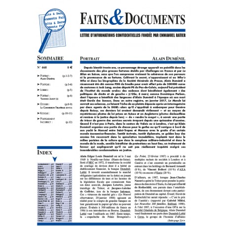 Faits & Documents n°468
