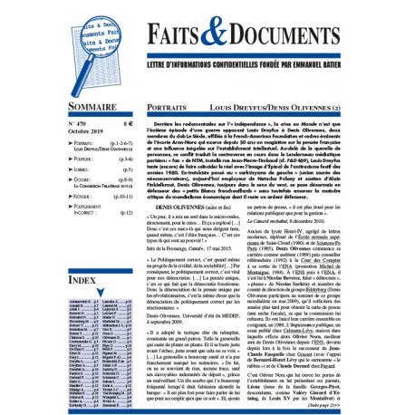 Faits & documents n°470 - octobre 2019