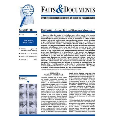Faits & documents n°473