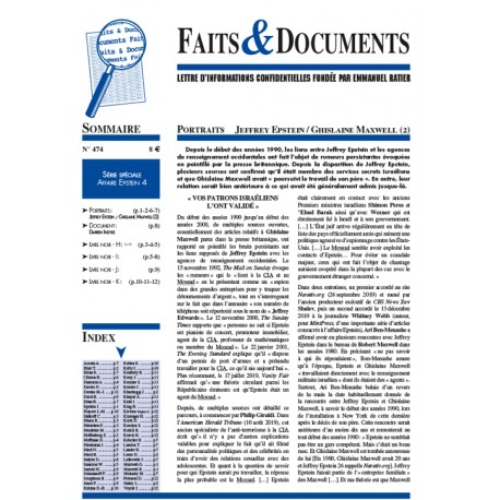 Faits & documents n°474