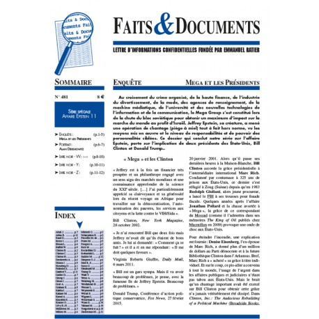 Faits & documents n°481