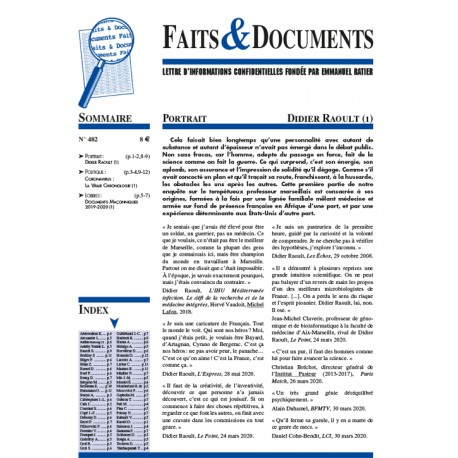 Faits & documents n°482