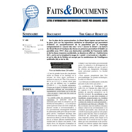 Faits & documents n°488