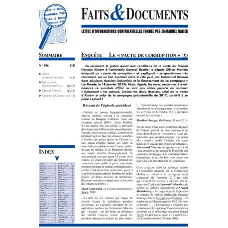 Faits & documents n°496