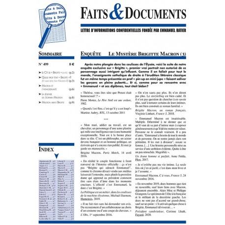 Faits & documents n°499
