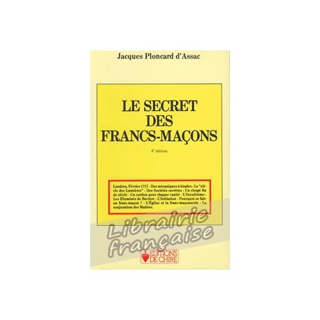 Le secret des Francs-Maçons - Jacques Ploncard d'Assac