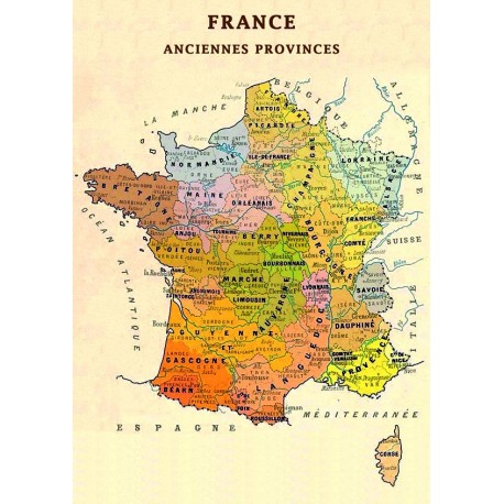 Carte postale « Anciennes provinces »