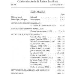 Cahiers des Amis de Robert Brasillach n°53 (OCCASION)