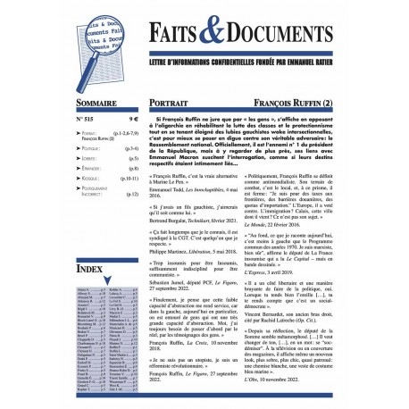 Faits & Documents n°515