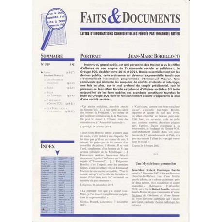 Faits & Documents n°519 - Jean-Marc Borello (1)