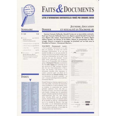 Faits & Documents n°525 - Jeunesse, éducation et sexualité en Macronie (6)